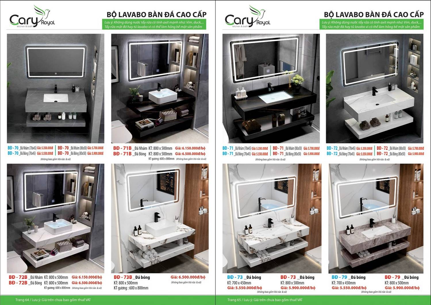 Thiết bị vệ sinh CARY ROYAL Catalogue và Bảng giá mới nhất 2024 - 2025 /Page 33